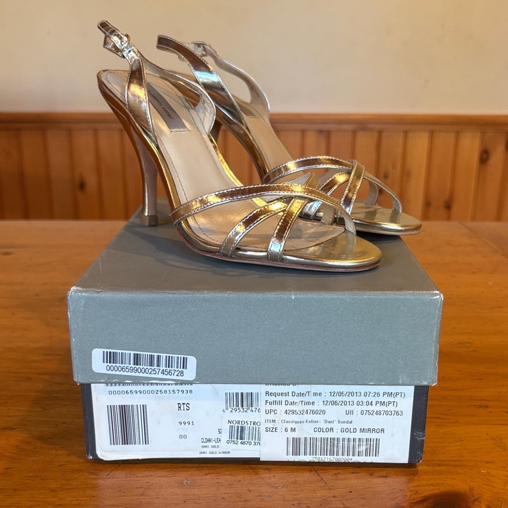 Nordstrom Metallic Gold Heels